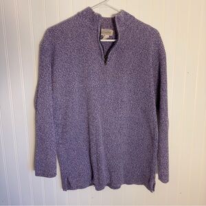 St Johns Bay Men’s 1/4 Zip Pullover 100% Cotton Size Large